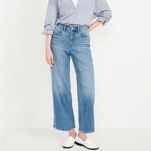Old Navy High-Waisted Wow Crop Wide-Leg Jeans